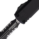 Microtech Automatic UTX-85 Gen IV OTF Knife Black Aluminum Serrated Dagger Blade 123242T
