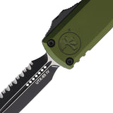 Microtech Automatic UTX-85 Gen IV OTF Knife OD Green Aluminum Serrated Dagger Blade 123243OD