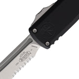 Microtech Automatic UTX-85 Gen IV OTF Knife Black Aluminum Partially Serrated Tanto Blade 1233411