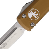 Microtech Automatic Ultratech OTF Knife Tan Aluminum Satin Tanto Blade 1234TA