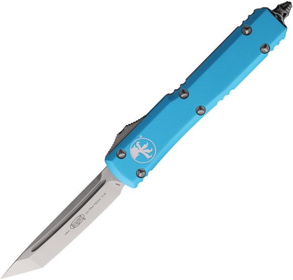 Microtech Automatic Ultratech OTF Knife Turquoise Aluminum Tanto Blade 1234TQ