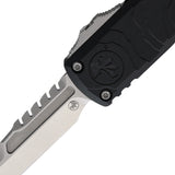 Microtech Auto UTX-85 Interceptor Gen IV OTF Black Topographic Aluminum Stonewash Blade 12354TP10S