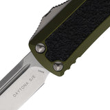 Microtech Automatic Daytona OTF Knife OD Green Aluminum & Traction Drop Pt Blade 12410ODS