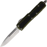 Microtech Automatic Daytona OTF Knife OD Green Aluminum & Traction Drop Pt Blade 12410ODS
