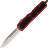 Microtech Automatic Daytona OTF Knife Red Aluminum & Traction Drop Pt Blade 12410RDS