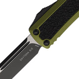 Microtech Automatic Daytona OTF Knife OD Green Aluminum & Traction Two-Tone Drop Pt Blade 1241ODS