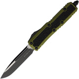 Microtech Automatic Daytona OTF Knife OD Green Aluminum & Traction Two-Tone Drop Pt Blade 1241ODS