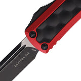 Microtech Automatic Daytona OTF Knife Red Aluminum & Black Brute Bubble Two-Tone Blade 1241RDBIS