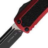 Microtech Automatic Daytona OTF Knife Red Aluminum & Black Traction Drop Pt Blade 1241RDS