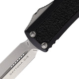 Microtech Automatic Daytona OTF Knife Black Aluminum & Traction Dagger Blade 12610S