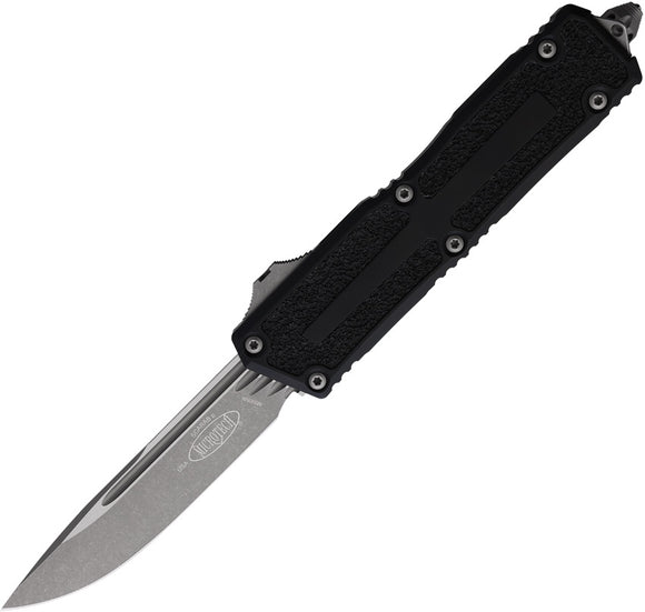 Microtech Automatic Scarab II Gen III OTF Knife Black Aluminum & Traction Apocalyptic Blade 127810AP