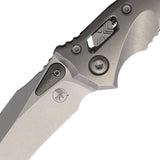 Microtech Amphibian Mini Marfione Ram-Lok Stonewash Titanium Folding M390MK Knife 137MRL10MS2