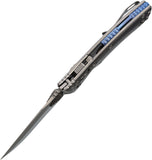 Microtech Amphibian Mini Marfione Ram-Lok Stonewash Titanium Folding M390MK Knife 137MRL10MS2