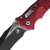 Microtech Amphibian Mini Ram-Lok Merlot Red Frag Aluminum Folding Two-Tone M390MK Knife 137MRL1FRMR