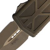Microtech Automatic Exocet Knife OTF Antique Bronze Aluminum Apocalyptic Dagger Blade 15713APABS