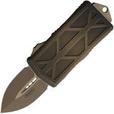 Microtech Automatic Exocet Knife OTF Antique Bronze Aluminum Apocalyptic Dagger Blade 15713APABS