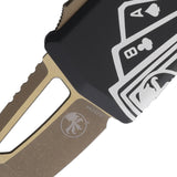 Microtech Automatic Exocet Knife OTF Black Aluminum Bronze Apocalyptic Tanto Blade 15813DMS