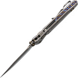 Microtech Socom Delta Marfione Ram-Lok Stonewash Titanium Folding M390MK Knife 159RL10SMS5