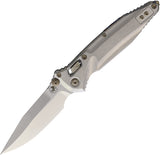 Microtech Socom Delta Marfione Ram-Lok Stonewash Titanium Folding M390MK Knife 159RL10SMS5