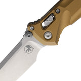 Microtech Socom Delta Ram-Lok Tan Aluminum Folding Stonewash M390MK Knife 159RL10TA