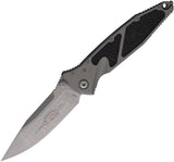 Microtech Socom Elite Linerlock Natural Clear Gray Aluminum & Traction Folding Apocalyptic Knife 16010APNC