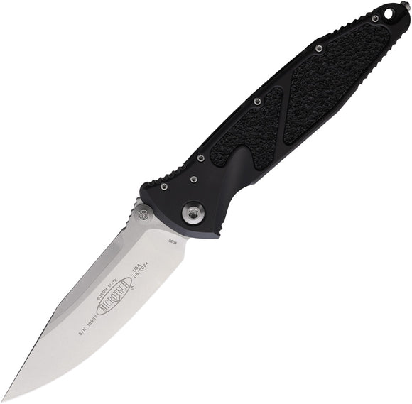 Microtech Socom Elite Linerlock Black Aluminum & Traction Folding Stonewash Knife 16010