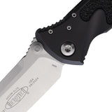 Microtech Socom Elite Linerlock Black Aluminum & Traction Folding Stonewash Knife 16010