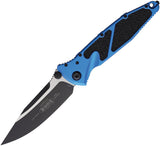 Microtech Socom Elite Linerlock Blue Aluminum & Traction Folding Two-Tone Knife 1601BL