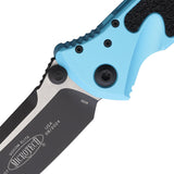 Microtech Socom Elite Linerlock Turquoise Aluminum & Traction Folding Two-Tone Knife 1601TQ