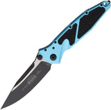 Microtech Socom Elite Linerlock Turquoise Aluminum & Traction Folding Two-Tone Knife 1601TQ