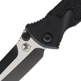 Microtech Socom Elite Linerlock Black Aluminum & Traction Folding Two-Tone Knife 1601TSS