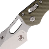 Microtech Stitch Ram-Lok OD Green Fluted G10 Folding Stonewash M390MK Pocket Knife 16025