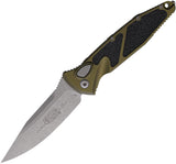 Microtech Automatic Socom Elite Knife Button Lock OD Green Aluminum & Traction Apocalyptic Blade 160A10APOD