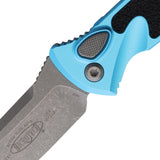 Microtech Automatic Socom Elite Knife Button Lock Turquoise Aluminum & Traction Apocalyptic Blade 160A10APTQ