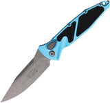 Microtech Automatic Socom Elite Knife Button Lock Turquoise Aluminum & Traction Apocalyptic Blade 160A10APTQ