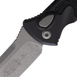 Microtech Automatic Socom Elite Knife Button Lock Black Aluminum & Traction Apocalyptic Blade 160A10AP