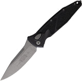 Microtech Automatic Socom Elite Knife Button Lock Black Aluminum & Traction Apocalyptic Blade 160A10AP
