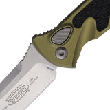 Microtech Automatic Socom Elite Knife Button Lock OD Green Aluminum & Traction Stonewash Blade 160A10OD