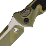 Microtech Automatic Socom Elite Knife Button Lock Bazooka Camo Aluminum & Traction Drop Point Blade 160A1BOCSZ4