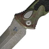 Microtech Automatic Socom Elite Knife Button Lock Outbreak Green Aluminum & Traction Spear Pt Blade 160A1OBSS