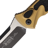 Microtech Automatic Socom Elite Knife Button Lock Tan Aluminum & Traction Two-Tone Blade 160A1TA