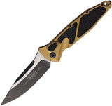 Microtech Automatic Socom Elite Knife Button Lock Tan Aluminum & Traction Two-Tone Blade 160A1TA