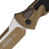 Microtech Automatic Socom Elite Knife Button Lock Burnt Bronze Aluminum & Traction Drop Pt Blade 160A1UBC19Z