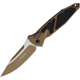 Microtech Automatic Socom Elite Knife Button Lock Burnt Bronze Aluminum & Traction Drop Pt Blade 160A1UBC19Z