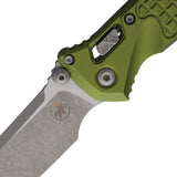 Microtech Socom Ram-Lok OD Green Frag Aluminum Folding Apocalyptic M390MK Clip Pt Knife 160RL10APFRO