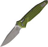 Microtech Socom Ram-Lok OD Green Frag Aluminum Folding Apocalyptic M390MK Clip Pt Knife 160RL10APFRO