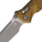 Microtech Socom Ram-Lok Tan Frag Aluminum Folding Apocalyptic M390MK Clip Pt Knife 160RL10APFRT