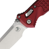 Microtech Socom Ram-Lok Merlot Red Frag Aluminum Folding M390MK Knife 160RL10FRMR