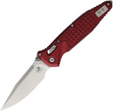 Microtech Socom Ram-Lok Merlot Red Frag Aluminum Folding M390MK Knife 160RL10FRMR