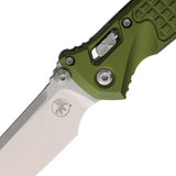 Microtech Socom Ram-Lok OD Green Frag Aluminum Folding M390MK Clip Pt Knife 160RL10FROD
